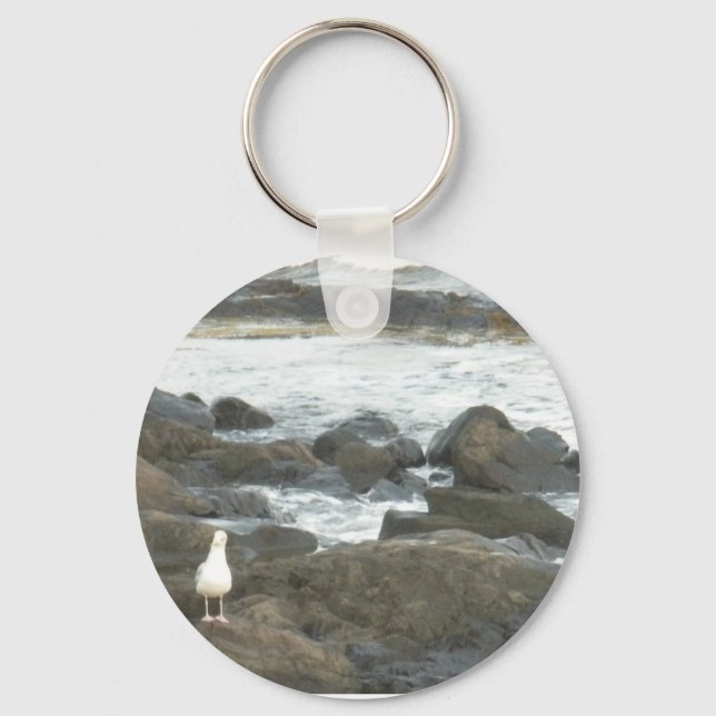 Llavero Gaviota en rocas (Anverso)