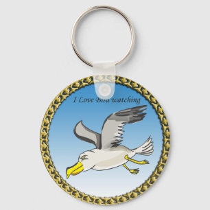 Llavero Gaviota personalizado volando sobre la cabeza con