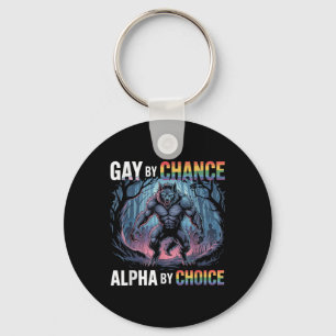 Llavero Gay By Chance Alpha Por Elección Funny Alpha Wolf