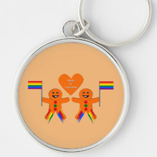 Llavero Gay Men Navidades Gingerbread Pareja