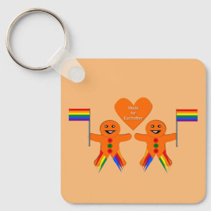 Llavero Gay Men Navidades Gingerbread Pareja Personalizado