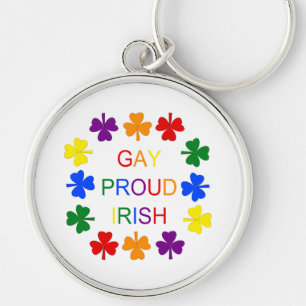 Llavero Gay Proud Irlandés LGBT Rainbow Shamrock