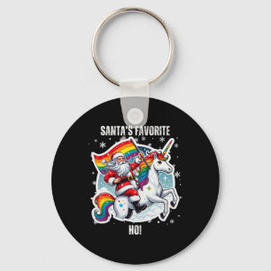 Llavero Gay Santa Riding Unicorn Favorito Ho Funny Lgbt Ch