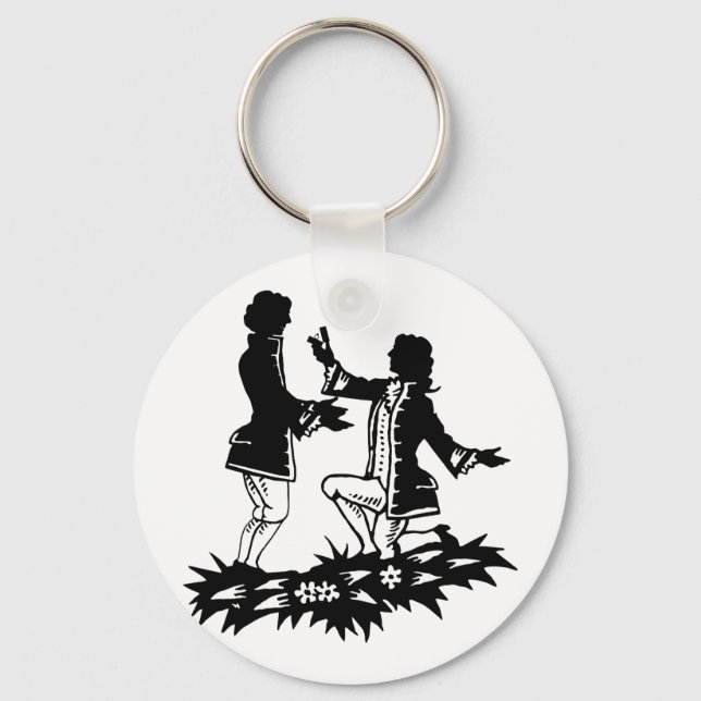 Llavero Gay victoriano propone la silueta de Lover (Anverso)