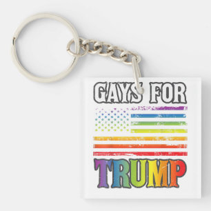 Llavero Gays para Trump Orgullo LGBT Gay bandera arcoiris 