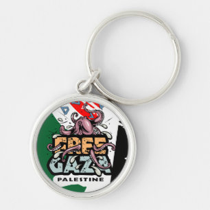 Llavero Gaza Libre Palestina - Ilustración Pulpo
