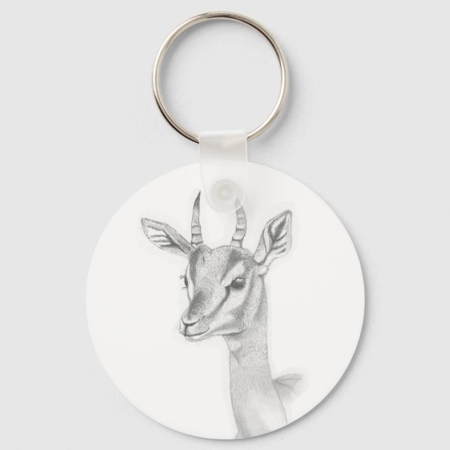 Llavero Gazelle Study in encil Basic Button Key Ring (Anverso)