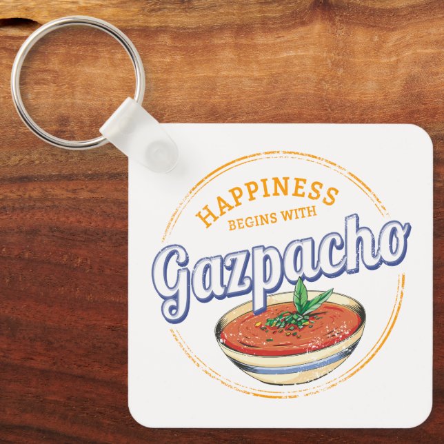 Llavero Gazpacho Soup Retro Cook Vintage Gourmet España (Anverso)