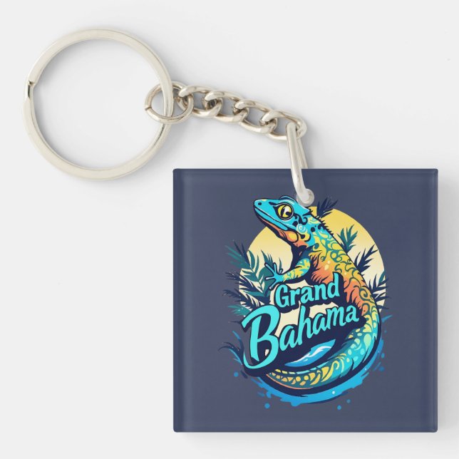 Llavero Gecko Caribe de Gran Bahama (Frente)