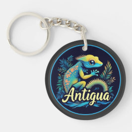 Llavero Gecko caribeño de la isla Antigua