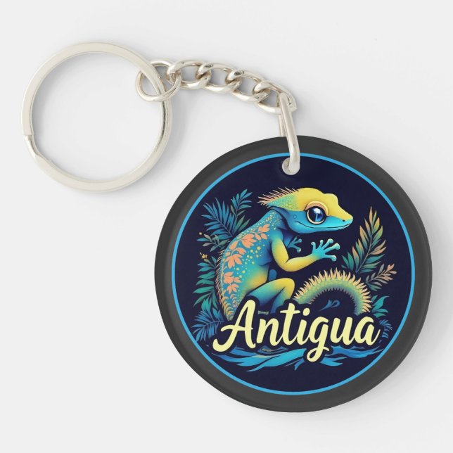 Llavero Gecko caribeño de la isla Antigua (Frente)