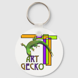 Llavero gecko de arte