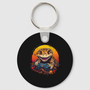 Llavero Gecko Jugando Videojuego Lizard & amp; Reptiles Ga