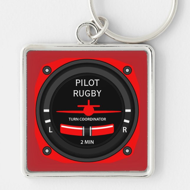 Llavero Geek de aviación piloto (Frente)