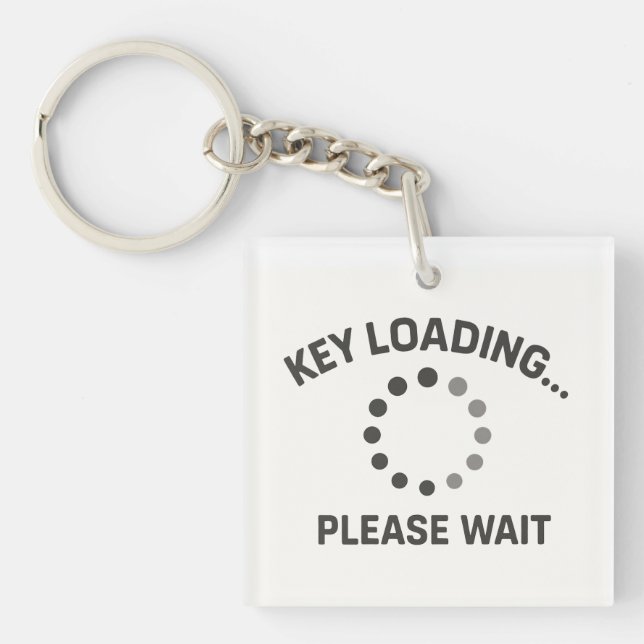 Llavero Geeky Keychain - "Carga de claves... Por favor, es (Frente)