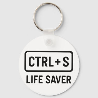 Llavero Geeky Keychain - "CTRL + S Life Saver" Diseño