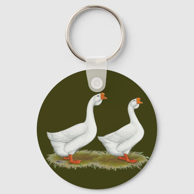 Llavero Geese africano blanco (Anverso)