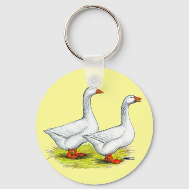 Llavero Geese: Embden Pair (Anverso)