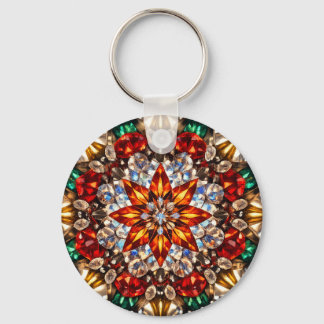 Llavero Gem Kaleidoscope Mandala – Sparkling Keychain