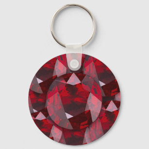 LLAVERO GEMAS ROJAS ENERO BIRTHSTONE DEL GRANATE