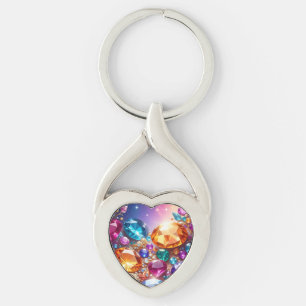 Llavero Gemas y Joyas Coloridas