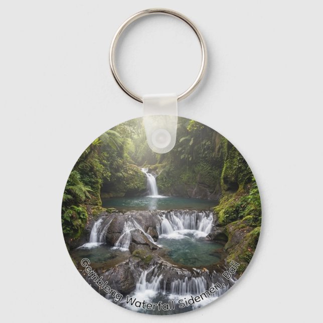 Llavero Gembleng Waterfall Sidemen Bali Nature Keychain (Anverso)