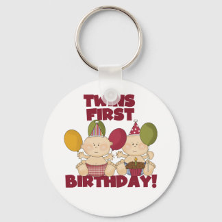 Llavero Gemelos 1er cumpleaños - Camisetas y regalos para