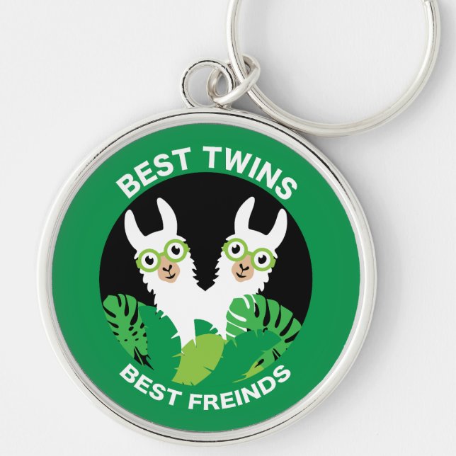 Llavero Gemelos de Llama Alpaca (Frente)