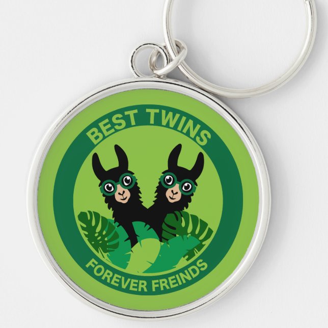 Llavero Gemelos de Llama Alpaca (Frente)