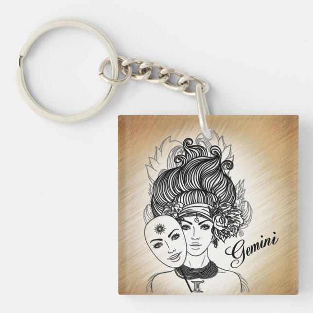 Llavero Gemini Masked Lady Zodiac (Frente)
