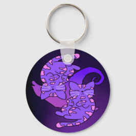Llavero Gemini Purple Gemini Retro Neon Kittens personaliz