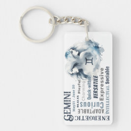 Llavero Gemini Twins Traits Zodiac Rótulo Fecha de nacimie