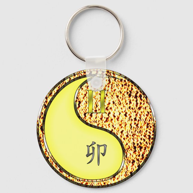 Llavero Gemini y Conejo de Fuego (Anverso)