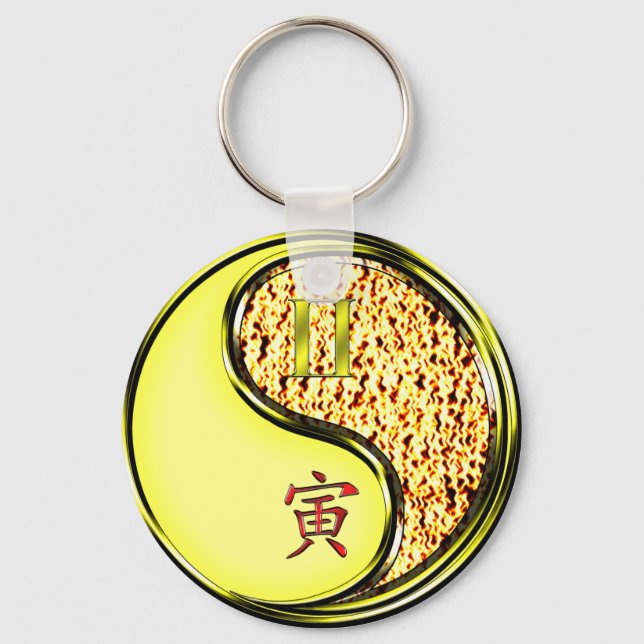 Llavero Gemini y Tigre de Fuego (Anverso)