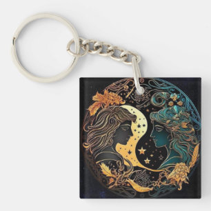 Llavero Gemini Zodiac Keychain