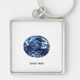 Llavero Gemstone Aquamarine, azul cielo