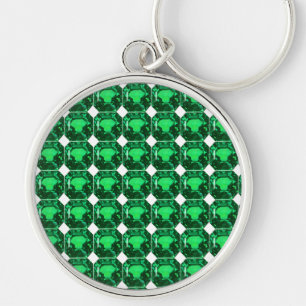 Llavero Gemstone esmeralda, Birthstone May, Green claro