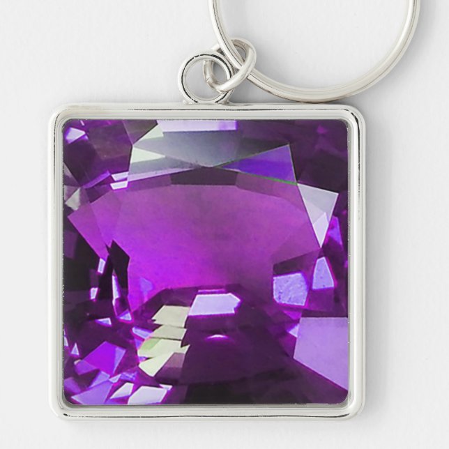 Llavero Gemstone Purple tanzano (Frente)