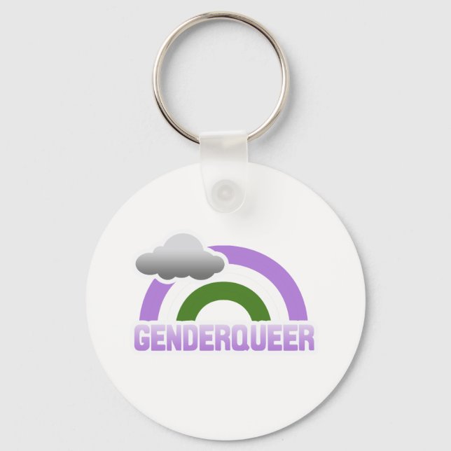 LLAVERO GENDERQUEER RAINBOW (Anverso)