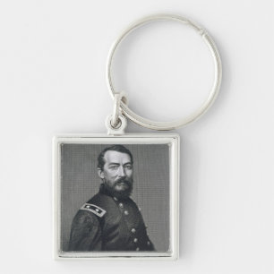 Llavero General Philip Sheridan, grabado de un photograp