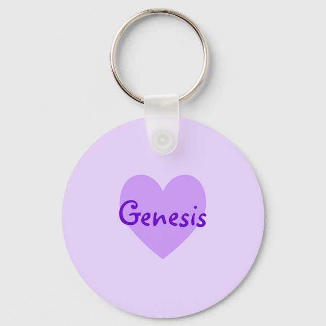 Llavero Génesis en morado (Anverso)
