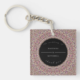 Llavero Génesis romántica Mandala suave rosa negro