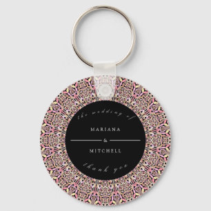 Llavero Génesis romántica Mandala suave rosa negro