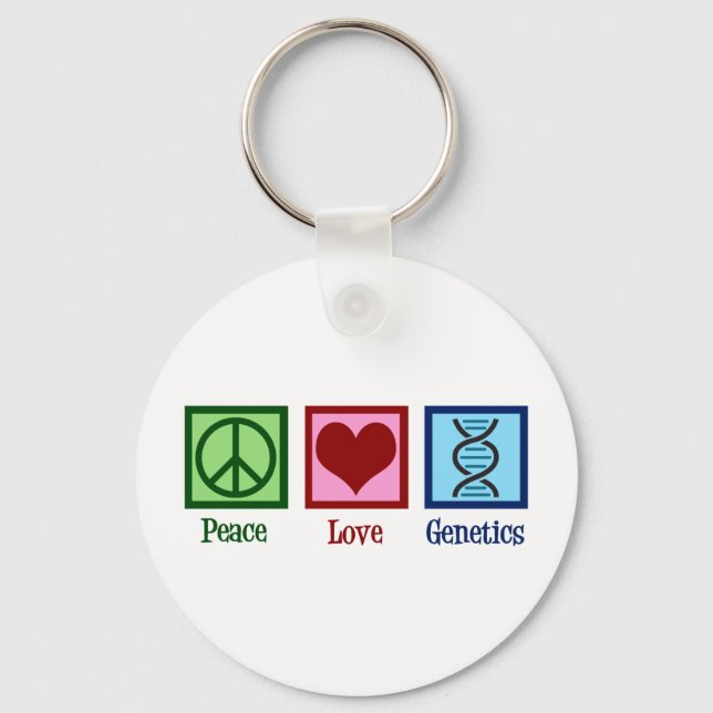 Llavero Geneticist Peace Love Genetics Company (Anverso)