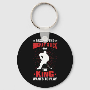Llavero Genial El Rey Quiere Jugar Hockey Sobre Hielo