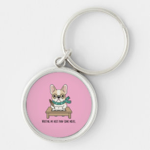 Llavero Genio Creativo French Bulldog Accesorio Rosa