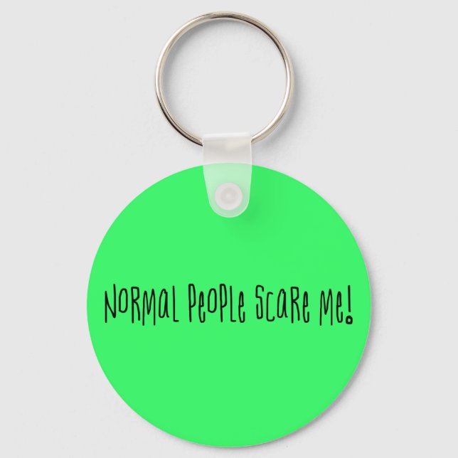 Llavero Gente normal me asusta Keychain (Anverso)