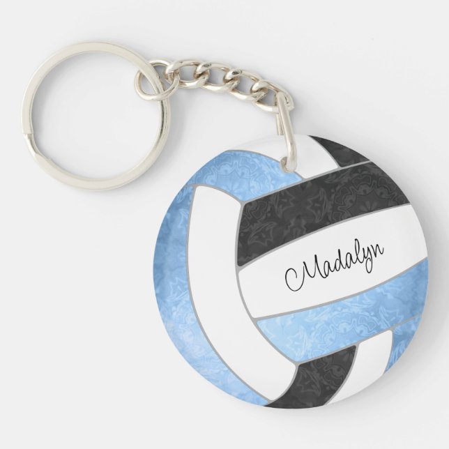 Llavero gentil azul azul azul negro keepsake regalos volei (Frente)