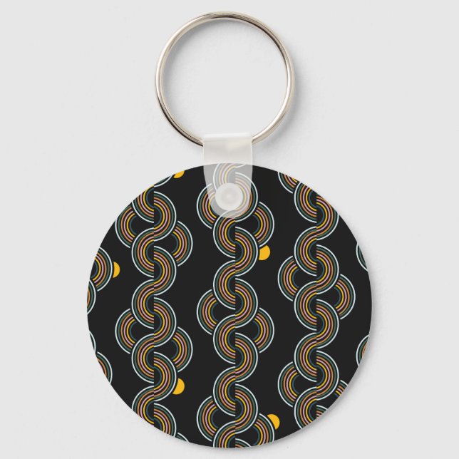 Llavero Geo Stripe: Diseño de moda (Anverso)