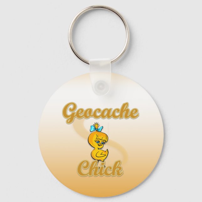 Llavero Geocache Chick (Anverso)